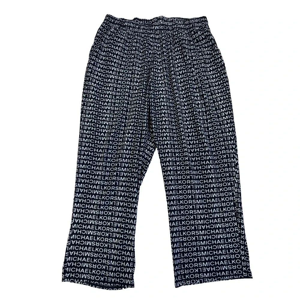 Michael‎ Kors Men's Lg Blue Soft Fleece Pajama Lounge Pants Cabincore Cozy